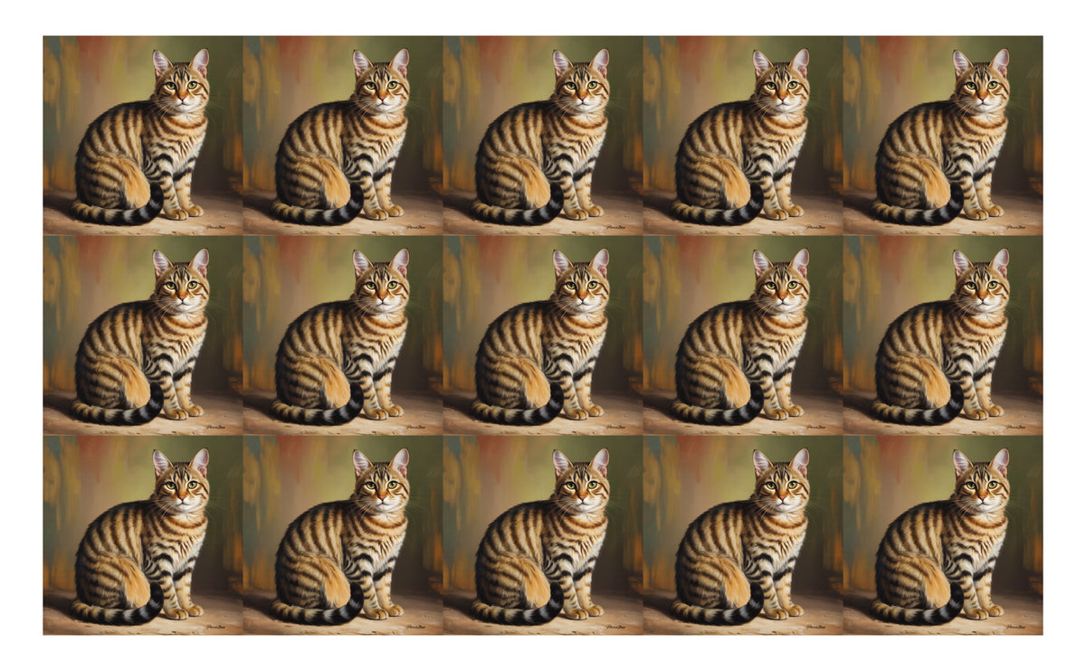 DecoCraft - Scenic Tiles Series - Oil Painting Pets - Pixiebob