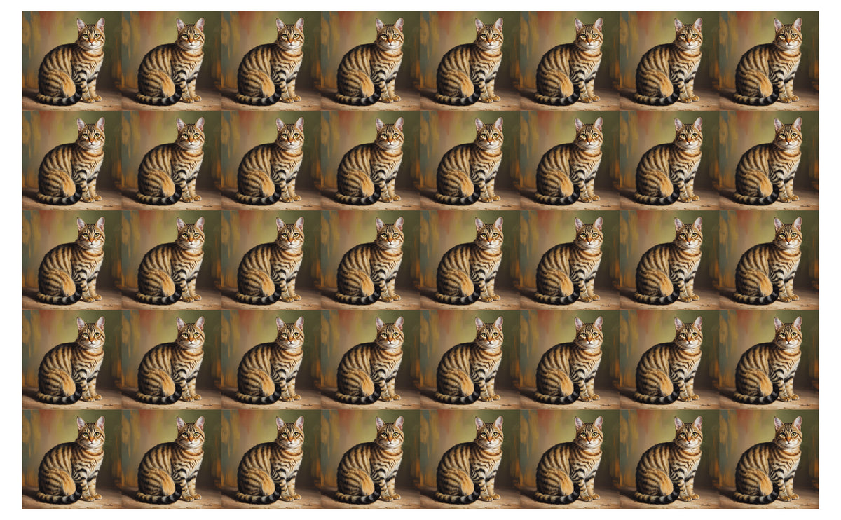 DecoCraft - Scenic Tiles Series - Oil Painting Pets - Pixiebob