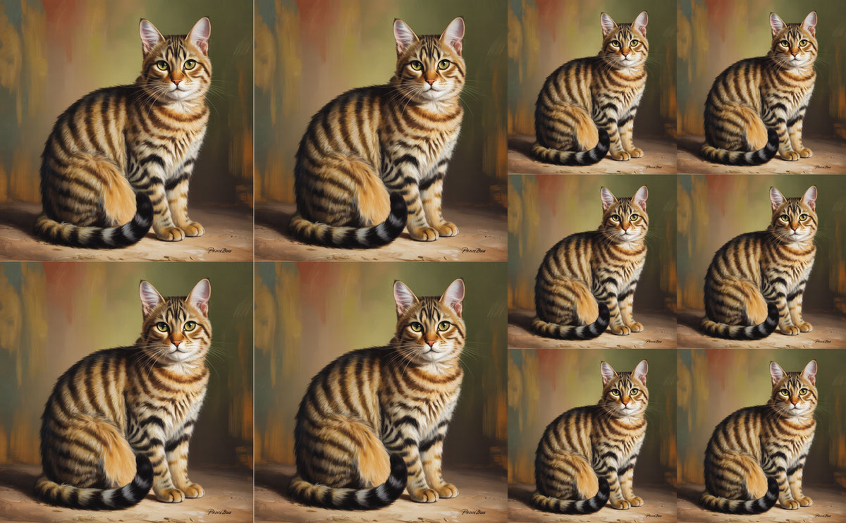 DecoCraft - Scenic Tiles Series - Oil Painting Pets - Pixiebob