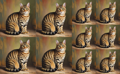 DecoCraft - Scenic Tiles Series - Oil Painting Pets - Pixiebob