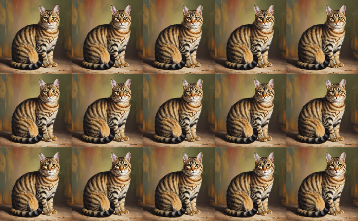 DecoCraft - Scenic Tiles Series - Oil Painting Pets - Pixiebob