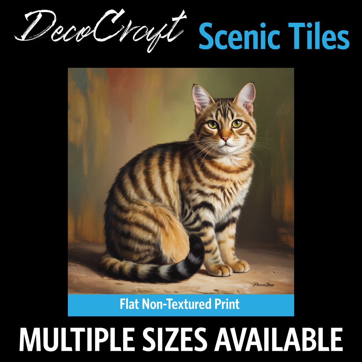 DecoCraft - Scenic Tiles Series - Oil Painting Pets - Pixiebob