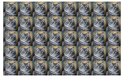 DecoCraft - Scenic Tiles Series - Oil Painting Pets - Ragamuffin - Gray