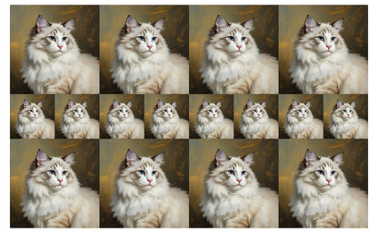 DecoCraft - Scenic Tiles Series - Oil Painting Pets - Ragamuffin - White