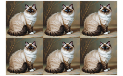 DecoCraft - Scenic Tiles Series - Oil Painting Pets - Ragdoll