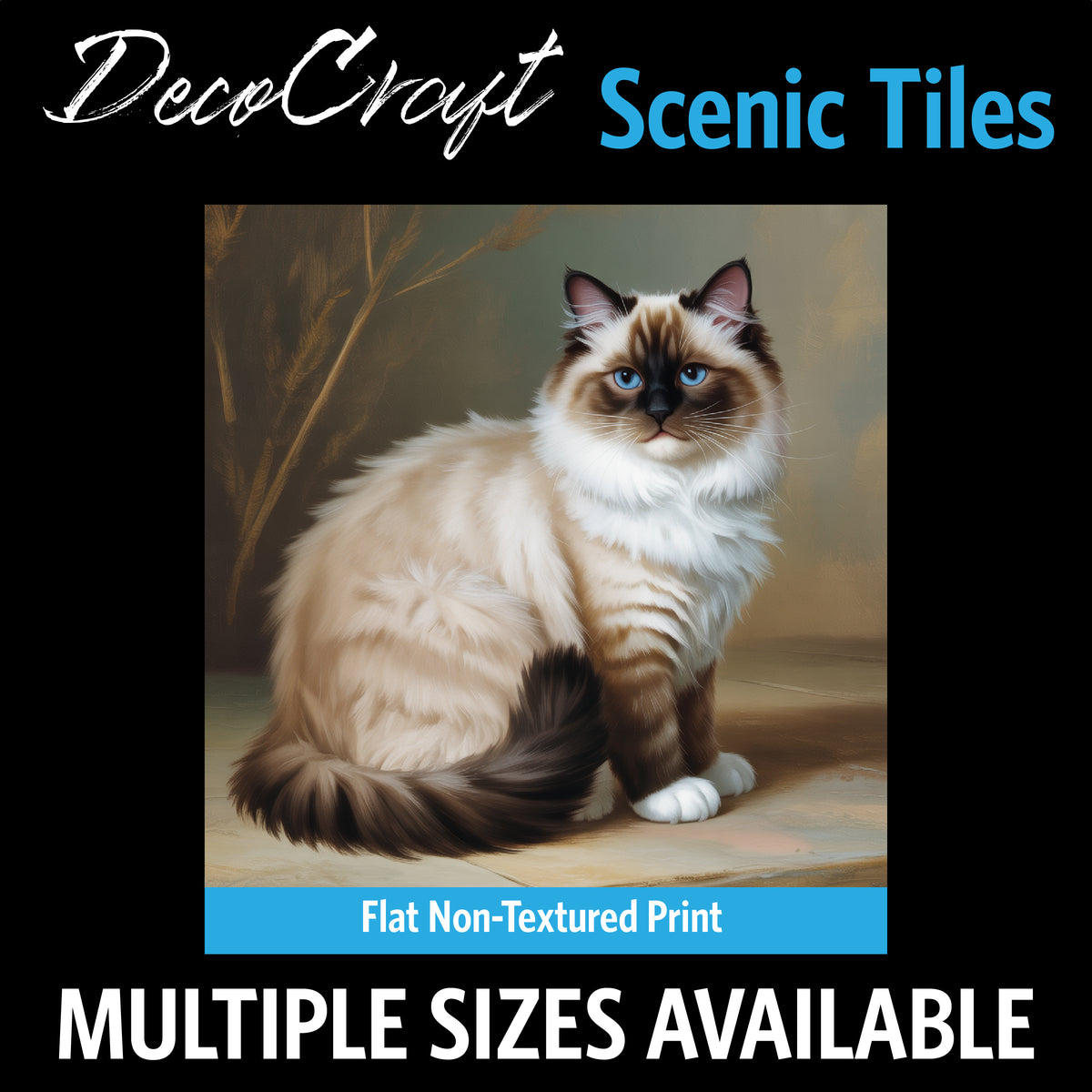 DecoCraft - Scenic Tiles Series - Oil Painting Pets - Ragdoll