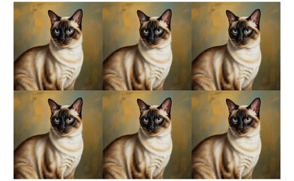 DecoCraft - Scenic Tiles Series - Oil Painting Pets - Siamese