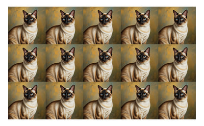 DecoCraft - Scenic Tiles Series - Oil Painting Pets - Siamese
