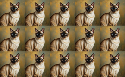 DecoCraft - Scenic Tiles Series - Oil Painting Pets - Siamese