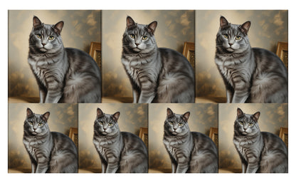 DecoCraft - Scenic Tiles Series - Oil Painting Pets - Smokey