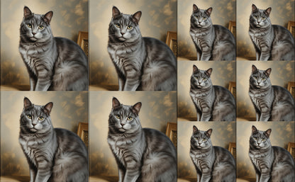 DecoCraft - Scenic Tiles Series - Oil Painting Pets - Smokey