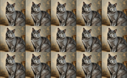DecoCraft - Scenic Tiles Series - Oil Painting Pets - Smokey