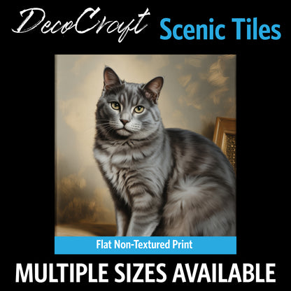 DecoCraft - Scenic Tiles Series - Oil Painting Pets - Smokey