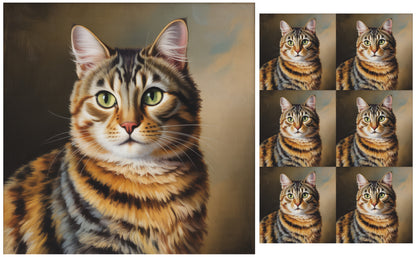 DecoCraft - Scenic Tiles Series - Oil Painting Pets - Torbie
