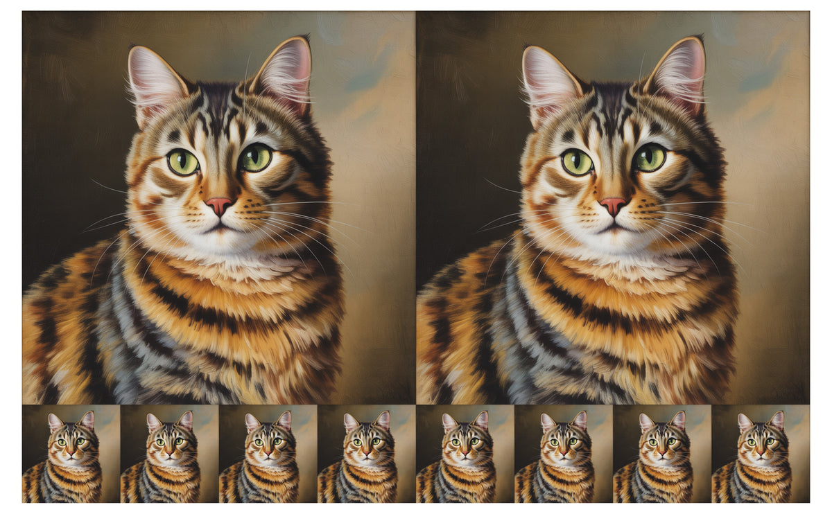 DecoCraft - Scenic Tiles Series - Oil Painting Pets - Torbie