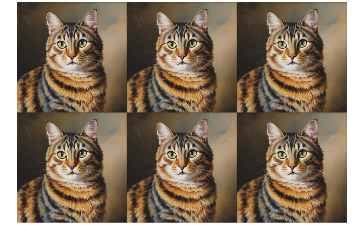 DecoCraft - Scenic Tiles Series - Oil Painting Pets - Torbie