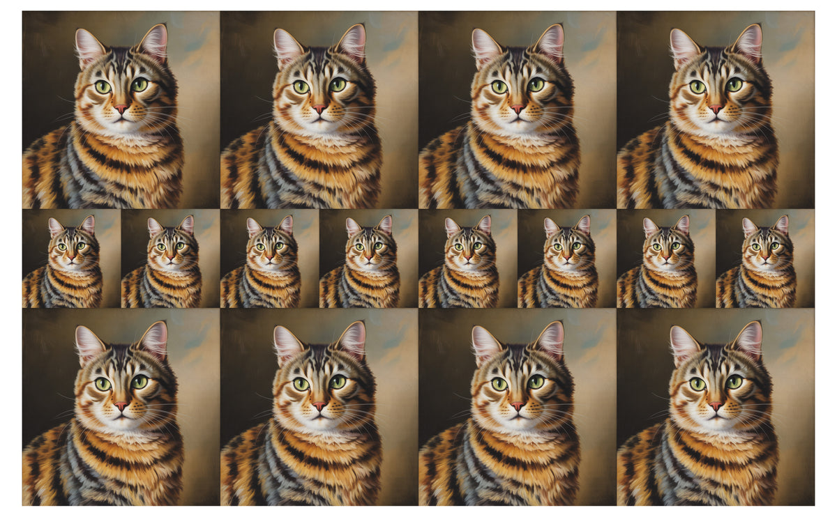 DecoCraft - Scenic Tiles Series - Oil Painting Pets - Torbie