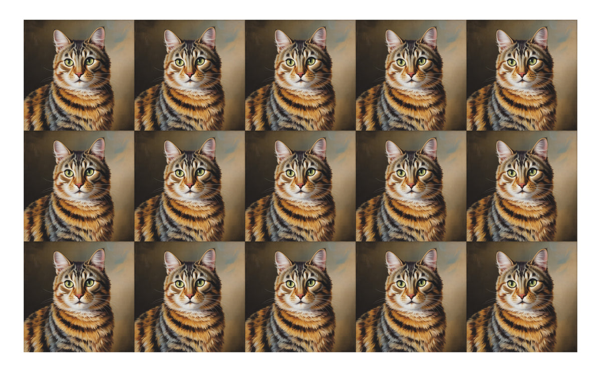 DecoCraft - Scenic Tiles Series - Oil Painting Pets - Torbie