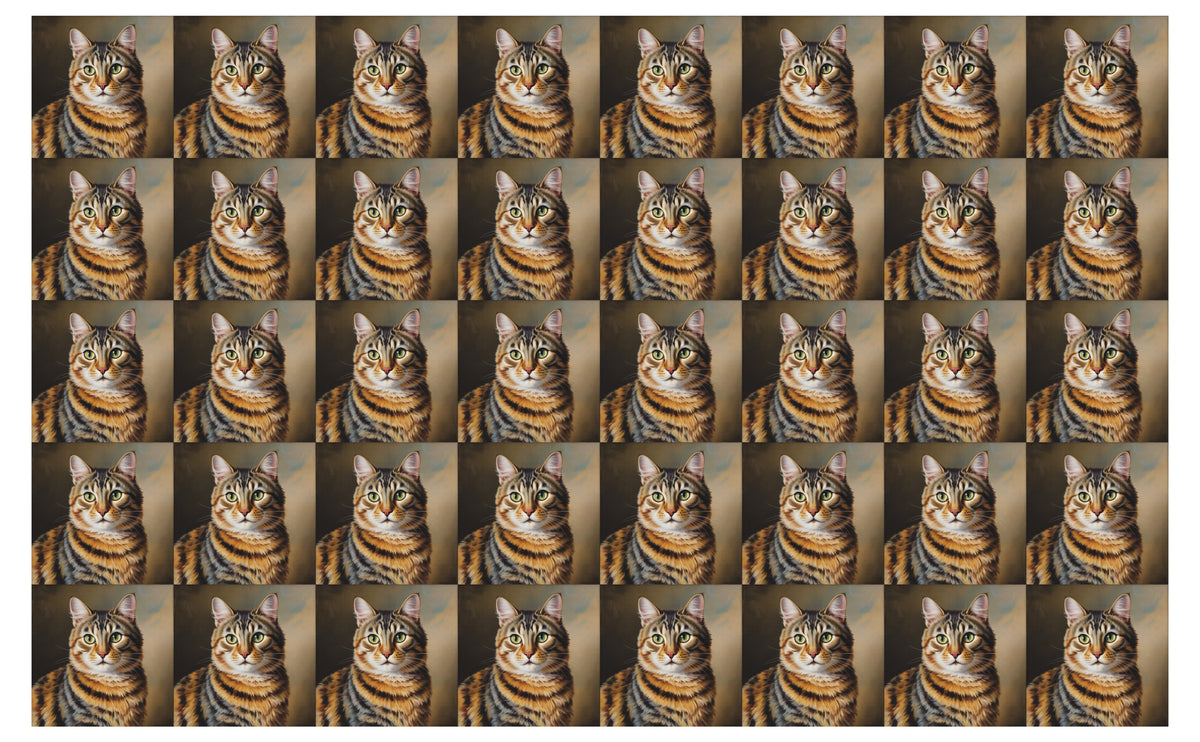 DecoCraft - Scenic Tiles Series - Oil Painting Pets - Torbie