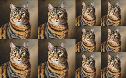 DecoCraft - Scenic Tiles Series - Oil Painting Pets - Torbie