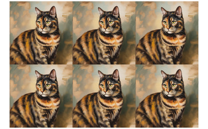DecoCraft - Scenic Tiles Series - Oil Painting Pets - Tortoiseshell