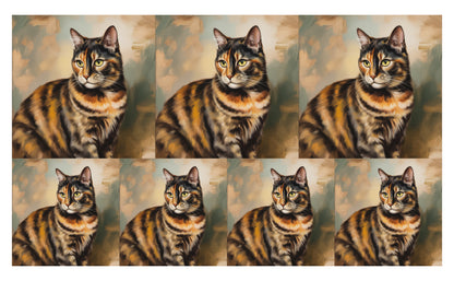 DecoCraft - Scenic Tiles Series - Oil Painting Pets - Tortoiseshell
