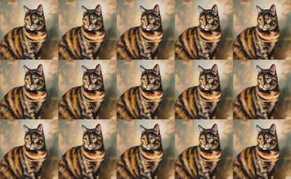 DecoCraft - Scenic Tiles Series - Oil Painting Pets - Tortoiseshell