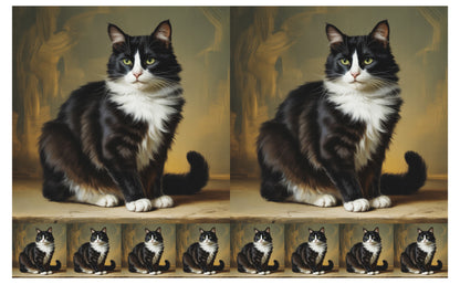 DecoCraft - Scenic Tiles Series - Oil Painting Pets - Tuxedo