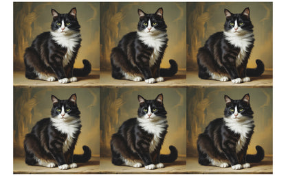 DecoCraft - Scenic Tiles Series - Oil Painting Pets - Tuxedo