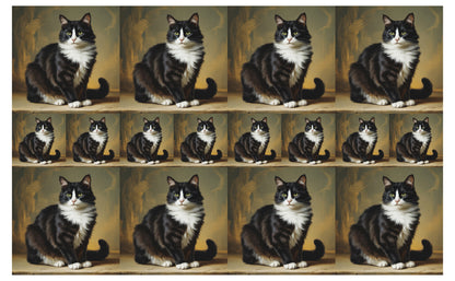 DecoCraft - Scenic Tiles Series - Oil Painting Pets - Tuxedo