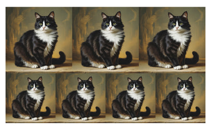 DecoCraft - Scenic Tiles Series - Oil Painting Pets - Tuxedo