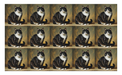 DecoCraft - Scenic Tiles Series - Oil Painting Pets - Tuxedo