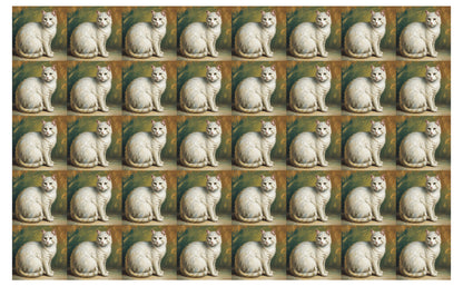 DecoCraft - Scenic Tiles Series - Oil Painting Pets - Tabby - White