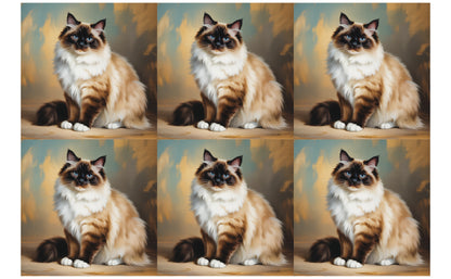 DecoCraft - Scenic Tiles Series - Oil Painting Pets - Birman