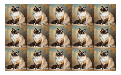 DecoCraft - Scenic Tiles Series - Oil Painting Pets - Birman