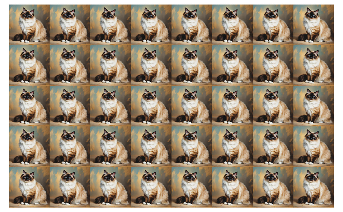 DecoCraft - Scenic Tiles Series - Oil Painting Pets - Birman