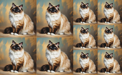 DecoCraft - Scenic Tiles Series - Oil Painting Pets - Birman