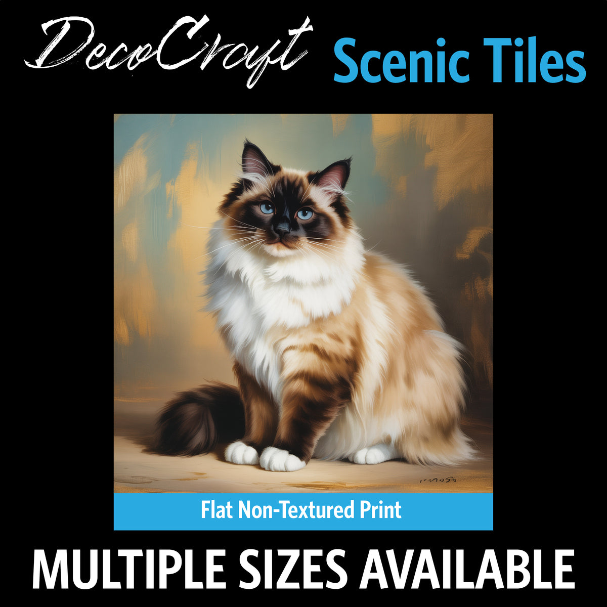 DecoCraft - Scenic Tiles Series - Oil Painting Pets - Birman
