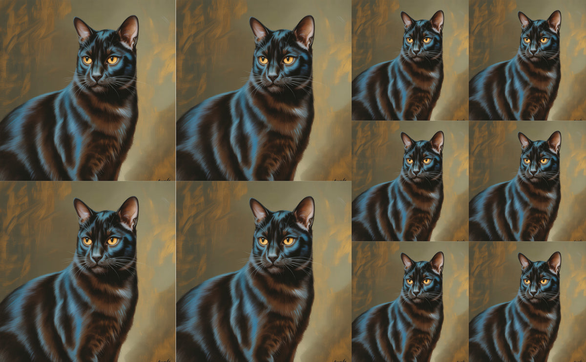 DecoCraft - Scenic Tiles Series - Oil Painting Pets - Bombay