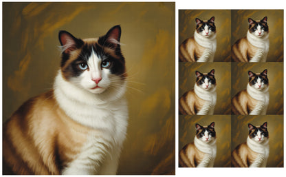 DecoCraft - Scenic Tiles Series - Oil Painting Pets - Snowshoe