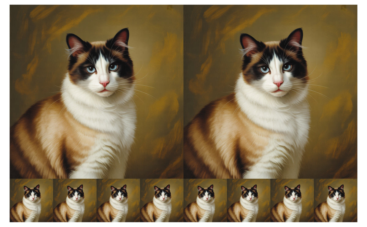 DecoCraft - Scenic Tiles Series - Oil Painting Pets - Snowshoe
