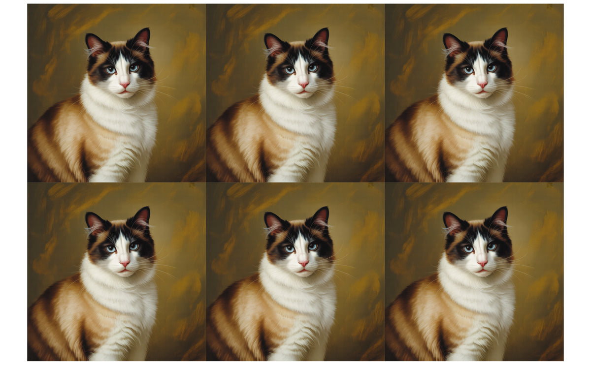 DecoCraft - Scenic Tiles Series - Oil Painting Pets - Snowshoe