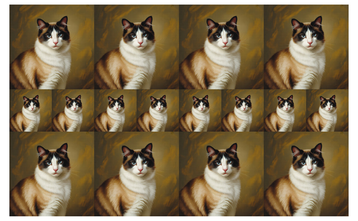 DecoCraft - Scenic Tiles Series - Oil Painting Pets - Snowshoe