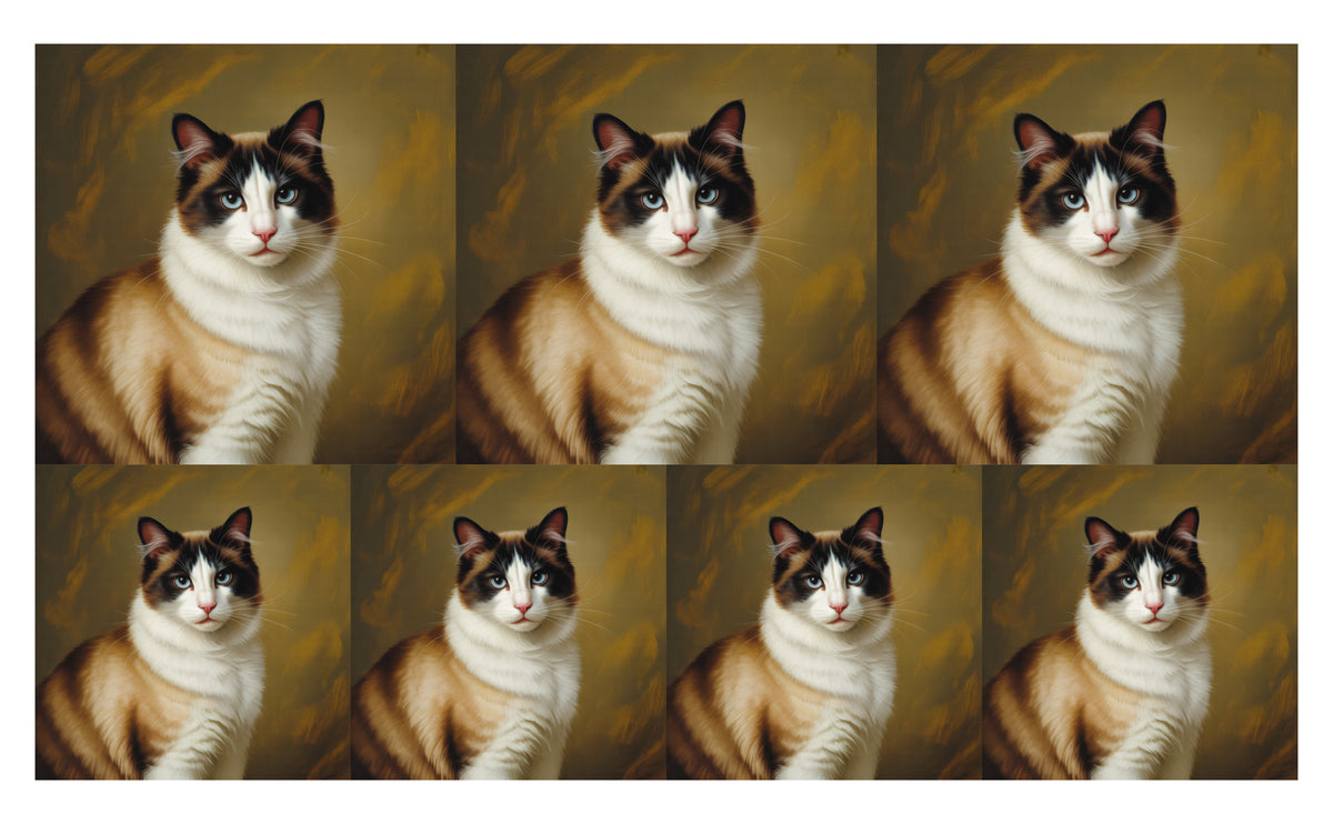DecoCraft - Scenic Tiles Series - Oil Painting Pets - Snowshoe
