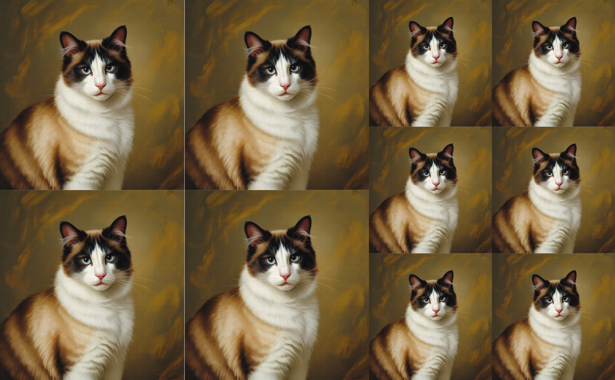 DecoCraft - Scenic Tiles Series - Oil Painting Pets - Snowshoe