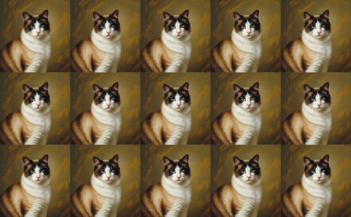 DecoCraft - Scenic Tiles Series - Oil Painting Pets - Snowshoe