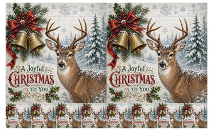 DecoCraft - Studio 1375 - Scenic Tiles Series - Christmas Postcards - Bells Across the Snow