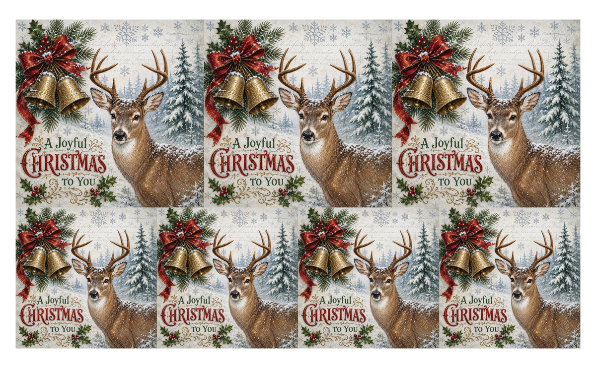 DecoCraft - Studio 1375 - Scenic Tiles Series - Christmas Postcards - Bells Across the Snow
