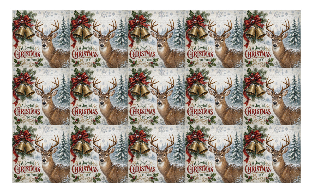 DecoCraft - Studio 1375 - Scenic Tiles Series - Christmas Postcards - Bells Across the Snow
