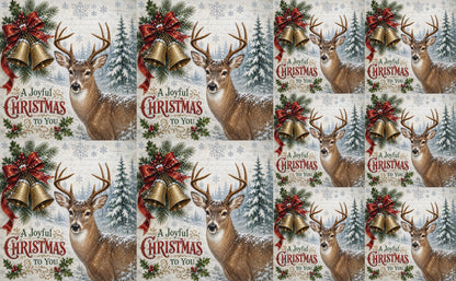 DecoCraft - Studio 1375 - Scenic Tiles Series - Christmas Postcards - Bells Across the Snow